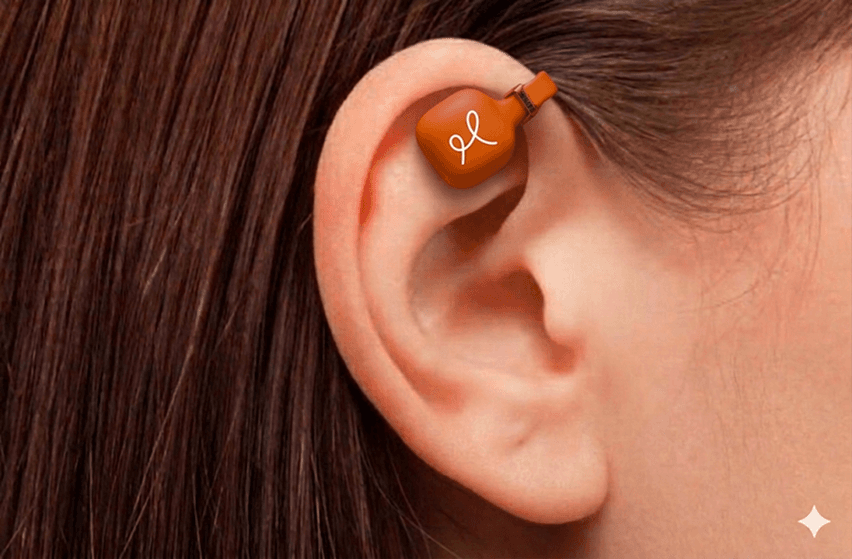 Illumind wearable clip worn on the ear