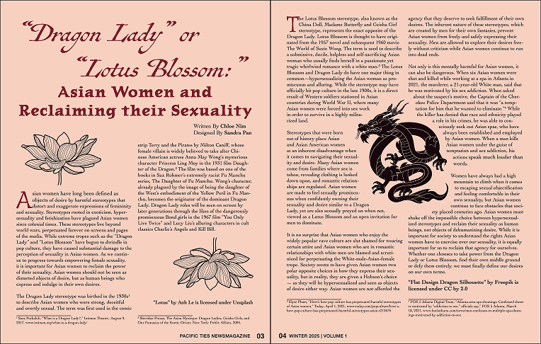 Dragon Lady or Lotus Blossom magazine spread by Chloe Nim