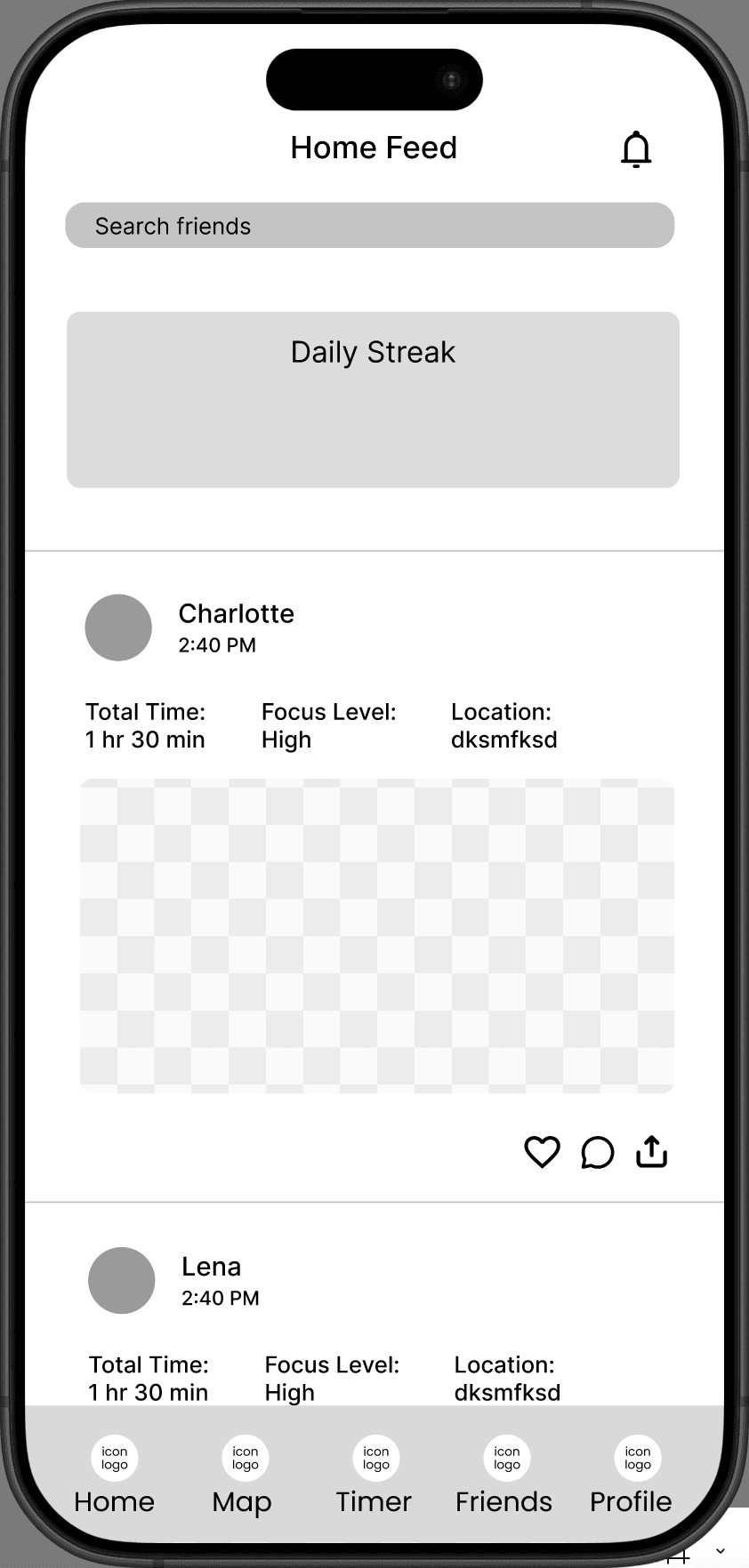 Studybug low-fidelity wireframe exploration