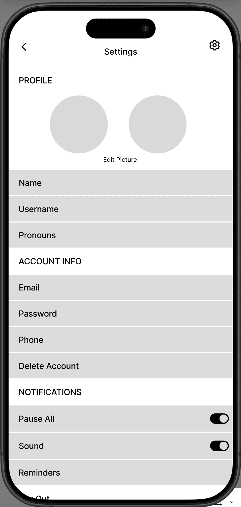 Studybug low-fidelity wireframe exploration